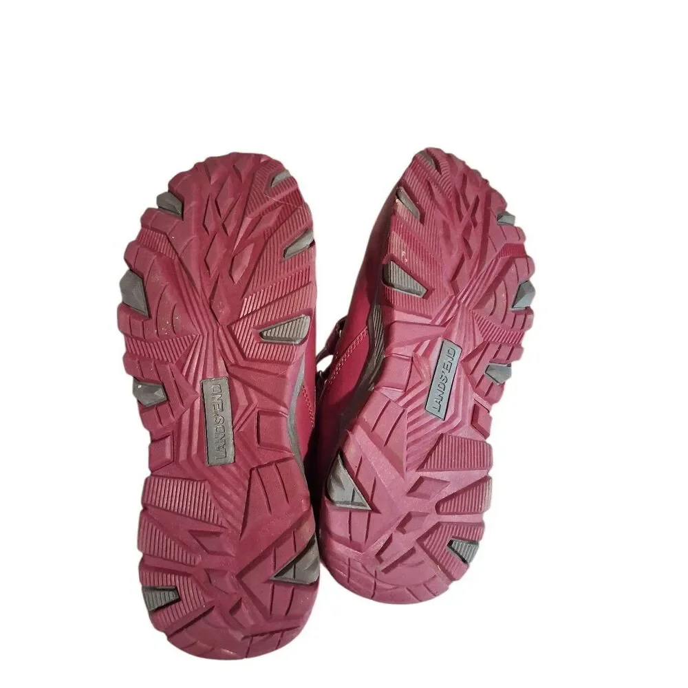 Lands End girls snow flurry insulated winter boot magenta/ purple 6